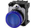 Siemens 3SU1103-6AA50-1AA0 Световой индикатор, 22mm, круглый, пластик, синий матовый рассеиватель, с держателем Siemens 3SU1103-6AA50-1AA0 Световой индикатор, 22mm, круглый, пластик, синий матовый рассеиватель, с держателем