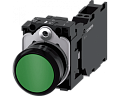 Siemens 3SU1100-0AB40-3FA0 Кнопка, 22mm, круглая, пластик, зелёная, плоская, контакты мгновенного действия Siemens 3SU1100-0AB40-3FA0 Кнопка, 22mm, круглая, пластик, зелёная, плоская, контакты мгновенного действия