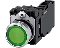 Siemens 3SU1152-0AB40-1FA0 Кнопка с подсветкой, 22mm, круглая, металлическая, зеленая, плоская, 1NO+1NC Siemens 3SU1152-0AB40-1FA0 Кнопка с подсветкой, 22mm, круглая, металлическая, зеленая, плоская, 1NO+1NC