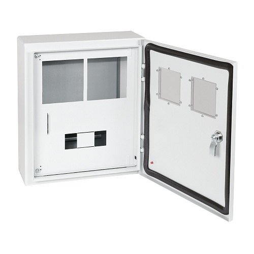 KEAZ Корпус металлический ЩУРн-ПРО-1х2-МП/7-415х370х147-IP66-УХЛ1 (1фх2 счетчика на МП с окном учета, 7 модулей, ПРО)-КЭАЗ KEAZ Корпус металлический ЩУРн-ПРО-1х2-МП/7-415х370х147-IP66-УХЛ1 (1фх2 счетчика на МП с окном учета, 7 модулей, ПРО)-КЭАЗ