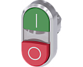Siemens 3SU1051-3BB42-0AK0 Актуатор двойной кнопки с подсветкой, 22мм, металл, кнопки: зелёная с 'i' + красная с '0' Siemens 3SU1051-3BB42-0AK0 Актуатор двойной кнопки с подсветкой, 22мм, металл, кнопки: зелёная с 'i' + красная с '0'
