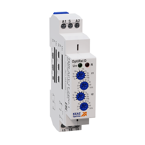 KEAZ Реле времени OptiRel D TMR-ACY-1T-240U-1 циклическое 16А 1СО 12-230АС/DC KEAZ Реле времени OptiRel D TMR-ACY-1T-240U-1 циклическое 16А 1СО 12-230АС/DC