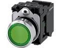 Siemens 3SU1152-0AB40-3BA0 Кнопка с подсветкой, 22mm, круглая, металлическая, зеленая, плоская, 1NO, пружинные клеммы Siemens 3SU1152-0AB40-3BA0 Кнопка с подсветкой, 22mm, круглая, металлическая, зеленая, плоская, 1NO, пружинные клеммы