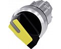 Siemens 3SU1052-2BF30-0AA0 Рычажный переключатель с подсветкой, 22 мм, кругл., глянцевый металл, желтый, 2 положения o-i, с фиксацией Siemens 3SU1052-2BF30-0AA0 Рычажный переключатель с подсветкой, 22 мм, кругл., глянцевый металл, желтый, 2 положения o-i, с фиксацией