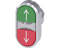 Siemens 3SU1051-3AB42-0AN0 Актуатор двойной кнопки с подсветкой, 22мм, металл, красный/зеленый Siemens 3SU1051-3AB42-0AN0 Актуатор двойной кнопки с подсветкой, 22мм, металл, красный/зеленый