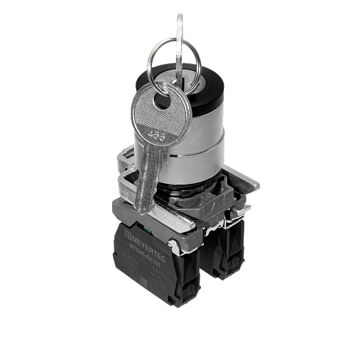 MTB4-BG33 Переключатель с ключом на 3 положения с фиксацией, 1 выемка в центре, 2NO, IP65, металл MTB4-BG33 Переключатель с ключом на 3 положения с фиксацией, 1 выемка в центре, 2NO, IP65, металл