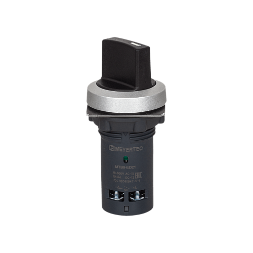 MTB8-ED21 Переключатель на 2 положения, с фиксацией, короткая ручка, 1NO, IP65, пластик MTB8-ED21 Переключатель на 2 положения, с фиксацией, короткая ручка, 1NO, IP65, пластик