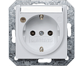 Siemens 5UB1935 Розетка Schuko 10A DC/16A AC 250В с защитным контактом, алюминий металлик Siemens 5UB1935 Розетка Schuko 10A DC/16A AC 250В с защитным контактом, алюминий металлик