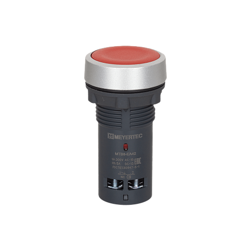 MTB8-EA42 Кнопка плоская красная, 1NС, IP65, пластик MTB8-EA42 Кнопка плоская красная, 1NС, IP65, пластик