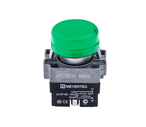 MTB2-BV633 Сигнальная лампа зеленый, 220V AC/DC MTB2-BV633 Сигнальная лампа зеленый, 220V AC/DC