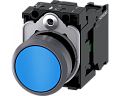 Siemens 3SU1130-0AB50-1BA0 Кнопка, 22mm, круглая, пластик с металлическим фронтальным кольцом, синяя, плоская Siemens 3SU1130-0AB50-1BA0 Кнопка, 22mm, круглая, пластик с металлическим фронтальным кольцом, синяя, плоская