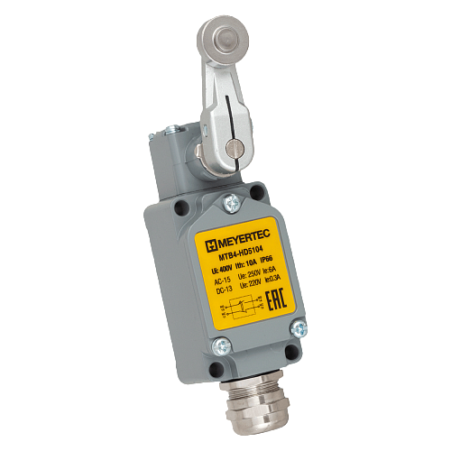 MTB4-HD5104 Выключатель концевой, IP66, ролик стальной поворотный MTB4-HD5104 Выключатель концевой, IP66, ролик стальной поворотный