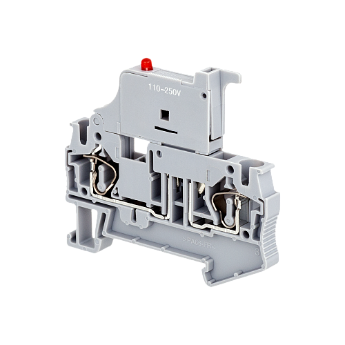 MTS-4F220 Клемма пружинная с держателем предохранителя, 4 мм², индикация 220В MTS-4F220 Клемма пружинная с держателем предохранителя, 4 мм², индикация 220В