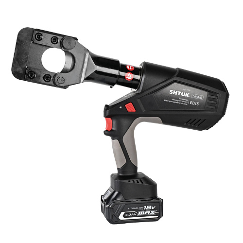 KEAZ Ножницы аккумуляторные электрогидравлические, кейс, 60kN, 18V/4.0Ah, Li-ion, Cu, Al, Armored, ED-45, серия SIRIUS, SHTOK. 19700 KEAZ Ножницы аккумуляторные электрогидравлические, кейс, 60kN, 18V/4.0Ah, Li-ion, Cu, Al, Armored, ED-45, серия SIRIUS, SHTOK. 19700