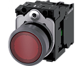 Siemens 3SU1132-0AB20-1BA0 Кнопка с подсветкой, 22mm, круглая, пластик с металлическим кольцом, красная, 1NO Siemens 3SU1132-0AB20-1BA0 Кнопка с подсветкой, 22mm, круглая, пластик с металлическим кольцом, красная, 1NO