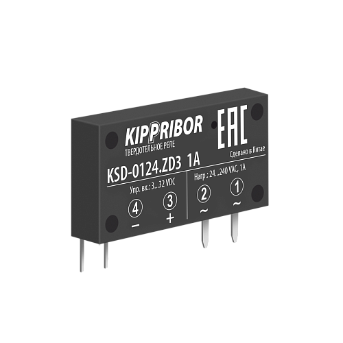 KSD-0244.ZD3 Реле твердотельное 1-ф, тип KSD, 2А KSD-0244.ZD3 Реле твердотельное 1-ф, тип KSD, 2А