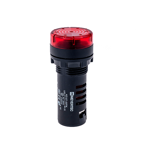 MT22-SM220 Зуммер с подсветкой, 80дБ, красный, 220V AС, IP40, пластик MT22-SM220 Зуммер с подсветкой, 80дБ, красный, 220V AС, IP40, пластик