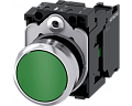 Siemens 3SU1150-0AB40-1BA0 Кнопка, 22mm, круглая, металлическая, зеленая, плоская, контакты мгновенного действия Siemens 3SU1150-0AB40-1BA0 Кнопка, 22mm, круглая, металлическая, зеленая, плоская, контакты мгновенного действия