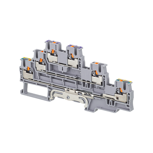 MTP-TR2.5/PE/L/N Клемма push-in трехуровневая с заземлением и нейтралью, 2.5 мм² MTP-TR2.5/PE/L/N Клемма push-in трехуровневая с заземлением и нейтралью, 2.5 мм²