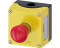 Siemens 3SU1851-0NB00-2AA2 Пост управления, 22mm, с круглым вырезом, металл, желтая крышка, 1 точка управления, аварийная кнопка, 40mm Siemens 3SU1851-0NB00-2AA2 Пост управления, 22mm, с круглым вырезом, металл, желтая крышка, 1 точка управления, аварийная кнопка, 40mm