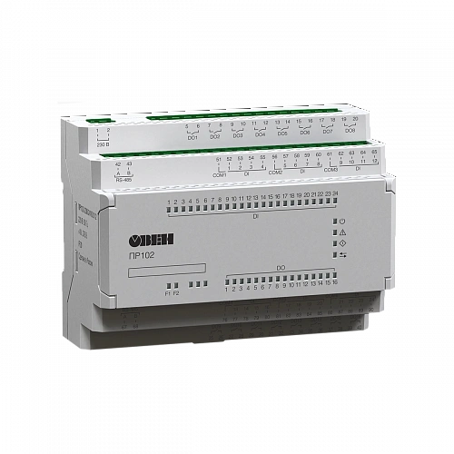 ОВЕН ПР102 программируемое реле на 40 каналов ввода/вывода с возможностью расширения входов/выходов ОВЕН ПР102 программируемое реле на 40 каналов ввода/вывода с возможностью расширения входов/выходов