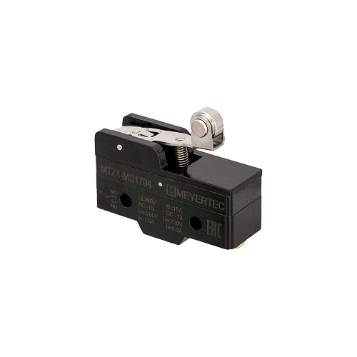 MTZ4-MS1704 Мини-выключатель концевой, IP40, рычаг с роликом, укороченный MTZ4-MS1704 Мини-выключатель концевой, IP40, рычаг с роликом, укороченный