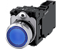 Siemens 3SU1156-0AB50-1FA0 Кнопка с подсветкой, 22mm, круглая, металлическая, синяя, плоская, 1NO+1NC Siemens 3SU1156-0AB50-1FA0 Кнопка с подсветкой, 22mm, круглая, металлическая, синяя, плоская, 1NO+1NC