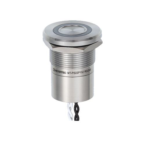 MT-PS22P10ZRG Пьезокнопка, Ø22 мм, подсветка кольцом (красная/зеленая), 4х-проводная, NO, с фиксацией, 24В AC/DC, IP68 MT-PS22P10ZRG Пьезокнопка, Ø22 мм, подсветка кольцом (красная/зеленая), 4х-проводная, NO, с фиксацией, 24В AC/DC, IP68