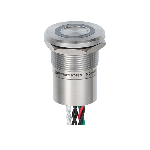 MT-PS22P10Z32RG Пьезокнопка, Ø22 мм, подсветка кольцом (красная/зеленая), 7-проводная (общий анод), NO, с фиксацией, 24В AC/DC, IP68 MT-PS22P10Z32RG Пьезокнопка, Ø22 мм, подсветка кольцом (красная/зеленая), 7-проводная (общий анод), NO, с фиксацией, 24В AC/DC, IP68