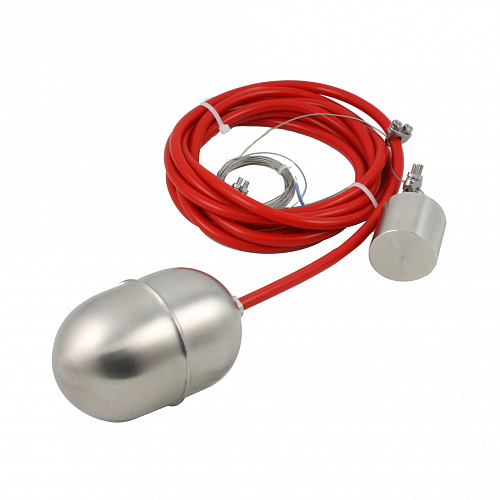 IL-BA-W-S-5 Поплавковый датчик уровня жидкости, исполнение на кабеле 5 м, -10 +180 С, поплавок- нерж. сталь, кабель- силикон IL-BA-W-S-5 Поплавковый датчик уровня жидкости, исполнение на кабеле 5 м, -10 +180 С, поплавок- нерж. сталь, кабель- силикон