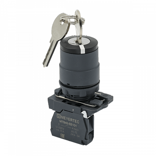 MTB5-AG41 Переключатель с ключом на 2 положения с фиксацией, 2 выемки, 1NO, IP65, пластик MTB5-AG41 Переключатель с ключом на 2 положения с фиксацией, 2 выемки, 1NO, IP65, пластик