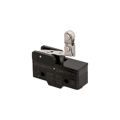 MTZ4-MS1743 Мини-выключатель концевой, IP40, рычаг с поворотным роликом MTZ4-MS1743 Мини-выключатель концевой, IP40, рычаг с поворотным роликом