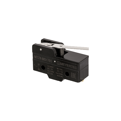 MTZ4-MS1701 Мини-выключатель концевой, IP40, рычаг нажимной MTZ4-MS1701 Мини-выключатель концевой, IP40, рычаг нажимной
