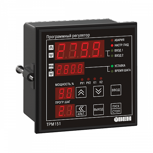 ОВЕН ТРМ151 двухканальный ПИД-регулятор с пошаговыми программами и RS-485 ОВЕН ТРМ151 двухканальный ПИД-регулятор с пошаговыми программами и RS-485