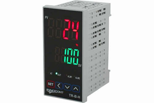 INNOCONT Температурный контроллер, 2 дисплея, 4 разряда, 48x96x62 мм, 2 аварийных выхода, 110-220VAC, выход: реле + твердотельное реле TR-B-H INNOCONT Температурный контроллер, 2 дисплея, 4 разряда, 48x96x62 мм, 2 аварийных выхода, 110-220VAC, выход: реле + твердотельное реле TR-B-H