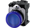 Siemens 3SU1106-6AA50-3AA0 Световой индикатор, 22mm, круглый, пластик, синий матовый рассеиватель, с держателем Siemens 3SU1106-6AA50-3AA0 Световой индикатор, 22mm, круглый, пластик, синий матовый рассеиватель, с держателем