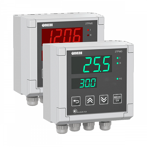 ОВЕН 2ТРМ0 двухканальный измеритель с интерфейсом RS-485 ОВЕН 2ТРМ0 двухканальный измеритель с интерфейсом RS-485