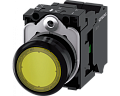 Siemens 3SU1102-0AB30-3BA0 Кнопка с подсветкой, 22mm, круглая, пластик, желтая, плоская, 1NO, с держателем Siemens 3SU1102-0AB30-3BA0 Кнопка с подсветкой, 22mm, круглая, пластик, желтая, плоская, 1NO, с держателем