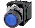 Siemens 3SU1132-0AB50-1BA0 Кнопка с подсветкой, 22mm, круглая, пластик с металлическим кольцом, синяя, 1NO Siemens 3SU1132-0AB50-1BA0 Кнопка с подсветкой, 22mm, круглая, пластик с металлическим кольцом, синяя, 1NO