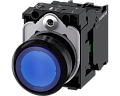 Siemens 3SU1106-0AB50-1BA0 Кнопка с подсветкой, 22mm, круглая, пластик, синяя, плоская, 1NO, винтовые клеммы Siemens 3SU1106-0AB50-1BA0 Кнопка с подсветкой, 22mm, круглая, пластик, синяя, плоская, 1NO, винтовые клеммы