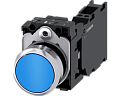 Siemens 3SU1150-0AB50-3FA0 Кнопка, 22mm, круглая, металлическая, синяя, плоская, 1NO+1NC Siemens 3SU1150-0AB50-3FA0 Кнопка, 22mm, круглая, металлическая, синяя, плоская, 1NO+1NC