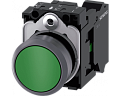 Siemens 3SU1130-0AB40-3BA0 Кнопка, 22mm, круглая, пластик с металлическим фронтальным кольцом, зелёная, плоская Siemens 3SU1130-0AB40-3BA0 Кнопка, 22mm, круглая, пластик с металлическим фронтальным кольцом, зелёная, плоская