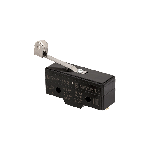 MTZ4-MS1303 Мини-выключатель концевой, IP40, рычаг обратный с роликом MTZ4-MS1303 Мини-выключатель концевой, IP40, рычаг обратный с роликом