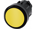 Siemens 3SU1000-0AA30-0AA0 Актуатор кнопки, 22mm, кругл., пластик, кнопка жёлтая плоская, с фиксацией, деблокировка нажатием Siemens 3SU1000-0AA30-0AA0 Актуатор кнопки, 22mm, кругл., пластик, кнопка жёлтая плоская, с фиксацией, деблокировка нажатием
