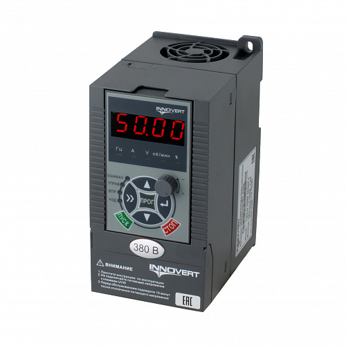 Преобразователь частоты INNOVERT PUMP IHD751P43T (0,75 кВтx380 В), выходной ток 2,5 А Преобразователь частоты INNOVERT PUMP IHD751P43T (0,75 кВтx380 В), выходной ток 2,5 А