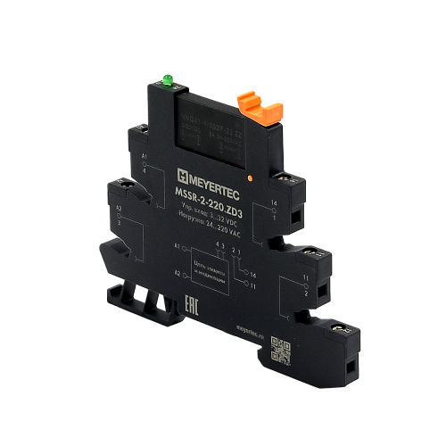 MSSR-2-220.ZD3 Модуль реле твердотельное, 220VAC и колодка MSSR-2-220.ZD3 Модуль реле твердотельное, 220VAC и колодка