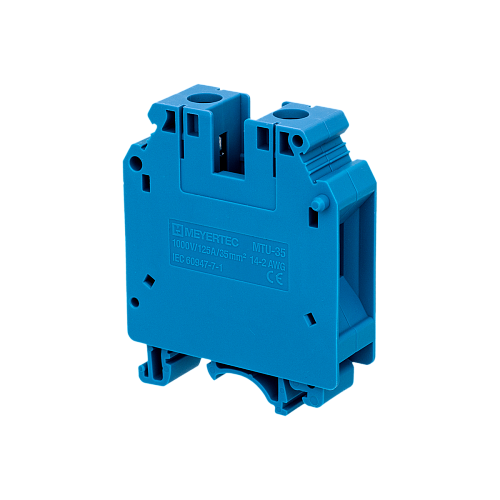 MTU-35BL Клемма винтовая проходная, 35 мм², синяя MTU-35BL Клемма винтовая проходная, 35 мм², синяя