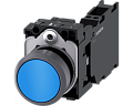 Siemens 3SU1130-0AB50-3FA0 Кнопочный выключатель, 22 мм, кругл., пластик с металлическим кольцом, синий, кнопка, плоская Siemens 3SU1130-0AB50-3FA0 Кнопочный выключатель, 22 мм, кругл., пластик с металлическим кольцом, синий, кнопка, плоская
