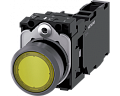 Siemens 3SU1132-0AB30-1FA0 Кнопка с подсветкой, 22mm, круглая, пластик с металлическим кольцом, желтая, 1NO+1NC Siemens 3SU1132-0AB30-1FA0 Кнопка с подсветкой, 22mm, круглая, пластик с металлическим кольцом, желтая, 1NO+1NC