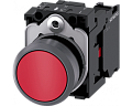 Siemens 3SU1130-0AB20-1CA0 Кнопка, 22mm, круглая, пластик с металлическим фронтальным кольцом, красная, плоская, контакты мгновенного действия Siemens 3SU1130-0AB20-1CA0 Кнопка, 22mm, круглая, пластик с металлическим фронтальным кольцом, красная, плоская, контакты мгновенного действия